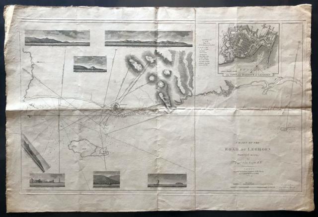 ALIPRANDI, GIOVANNI. Chart of the Road of Leghorn. Surveyed in 1795 by Capt.n...