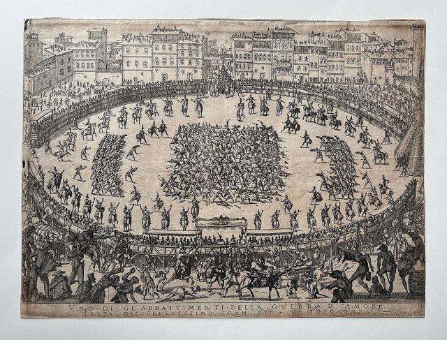CALLOT, JACQUES. Uno de gl' abbattimenti della Guerra di Amore. Festa del Ser...