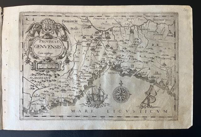 DA MONTECALIERO, GIOVANNI. Provincia Genuensis cum confinijs.