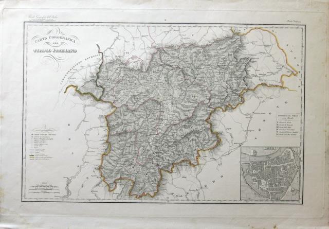 ZUCCAGNI – ORLANDINI. Carta Corografica del Tirolo Italiano.