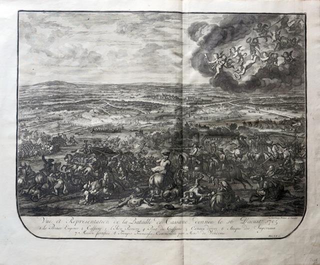 DAUMONT, JEANFRANCOIS. Vue et representation de la Bataille de Cassano donnée...
