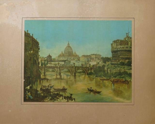 ANONIMO. Veduta animata di Castel Sant’Angelo.