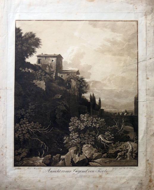 MOUCHERON, ISAAC – SCUTZ, H. J. Ansicht einer Gegend von Tivoli.