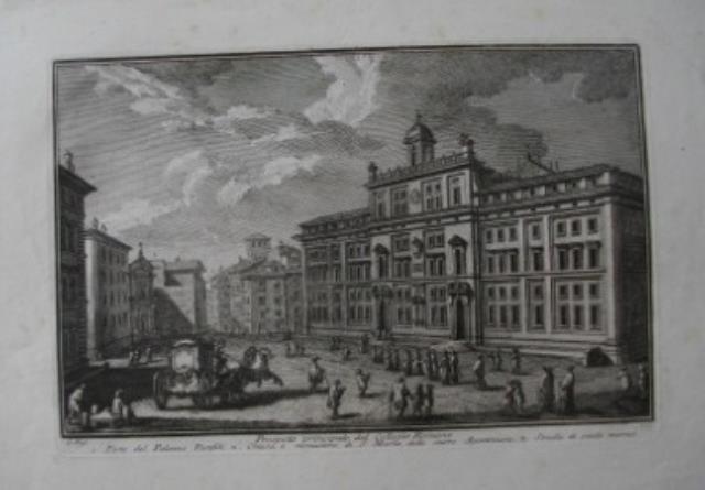 VASI, GIUSEPPE. Prospetto principale del Collegio Romano.