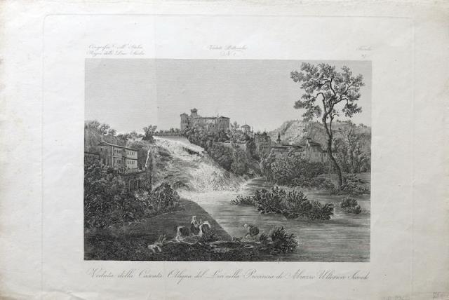 ZUCCAGNI – ORLANDINI. Veduta della Cascata Obliqua del Lirinella nella...