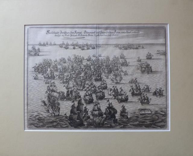 MERIAN, MATTEO. Seeschlacht.. Danemarck und Schwedischen.. A. 1677.