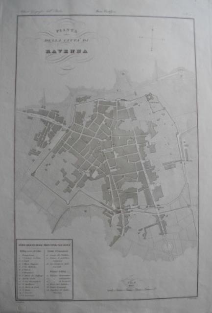 ZUCCAGNI – ORLANDINI. Pianta della città di Ravenna.