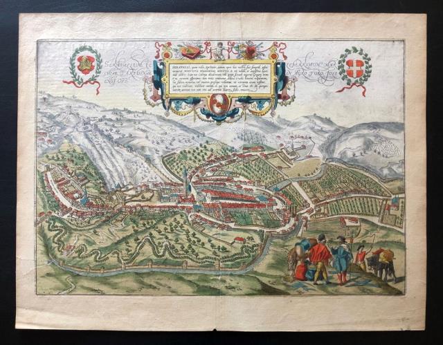BRAUN, GEORG - HOGENBERG, FRANZ.. Seravallum celeberrimum Marchiae Tarvisinae...