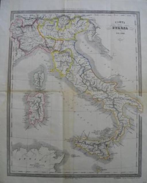 LA FARINA. Carta dell’Italia nel 1849.