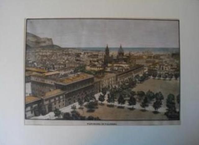 CENTO CITTÀ D'ITALIA. Panorama di Palermo.