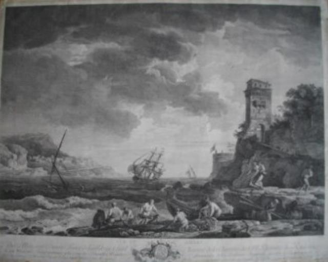 LE BAS, D. - VERNET, JOSEPH. Vue de Naples.