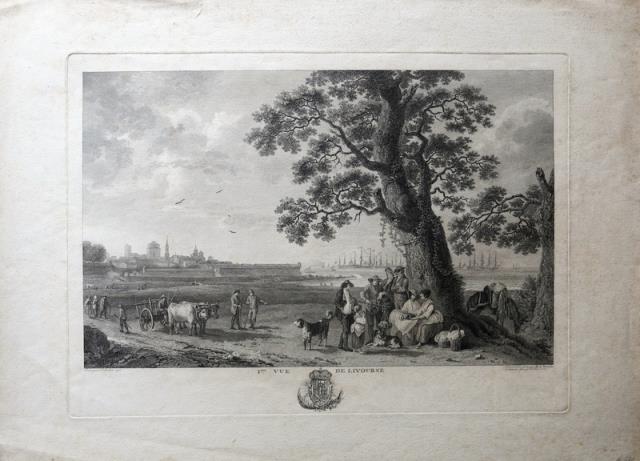 DUNKER, ANTON BALTHASAR - HACKERT, JAKOB PHILIPP. I.ere Vue de Livourne.