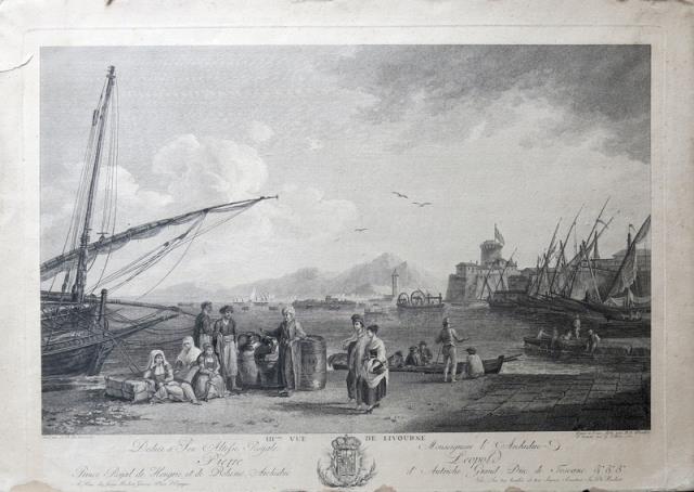 DUNKER, ANTON BALTHASAR - HACKERT, JAKOB PHILIPP. III.eme Vue de Livourne.