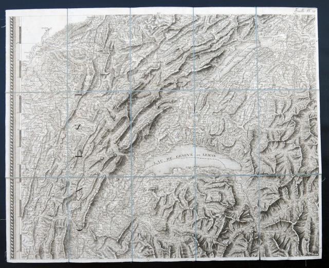 BORDIGA, GAUDENZIO. Helvetique avec le Lac de Neufchatel e le Lac de Geneve.
