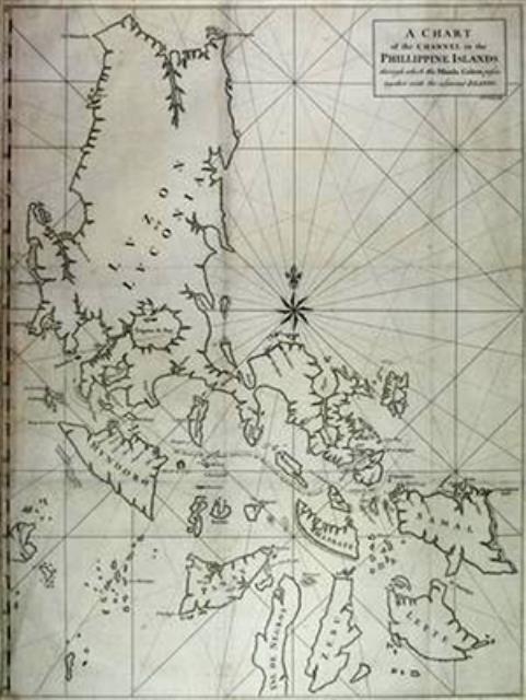 ANSON, GEORGE. A Chart of the Channel in the Philippine Islands through which...