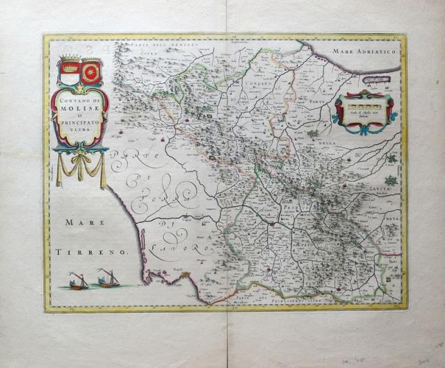 BLAEU, JOHN ET CORNELIUS. Contado di Molise et principato Ultra.
