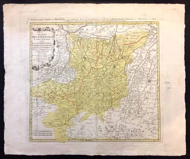 EREDI JOHANNES BAPTISTAE HOMANN. Status Mutinensis in suas ditiones utopte...