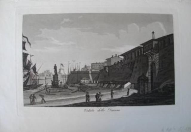 GANDINI, FRANCESCO. Veduta della Darsena.