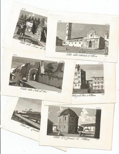 FONTANI, FRANCESCO. Veduta del palazzo de Priori a Volterra / Veduta di San...