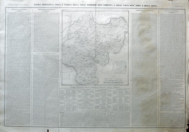 ZUCCAGNI – ORLANDINI, ATTILIO. Tavola Geografica, Fisica e Storica della...