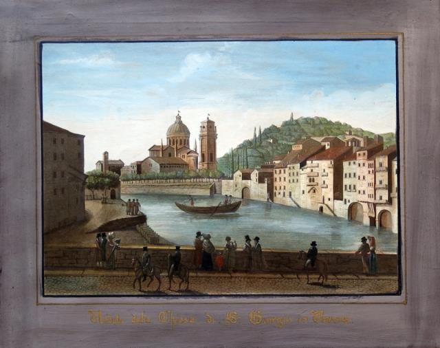 BONATTI, DOMENICO. Veduta dalla Chiesa di San Giorgio in Verona.