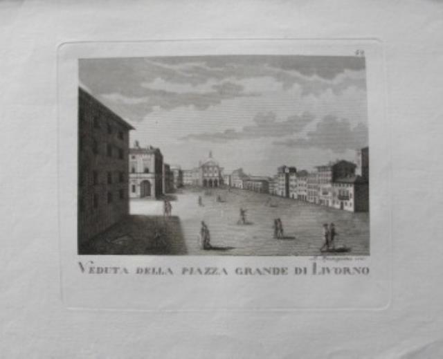 ROSAPINA, BERNARDO. Veduta della Piazza Grande di Livorno.