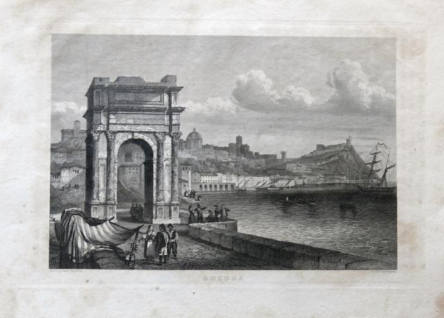 SANDS, J. – BARTLETT, W. H. Arch of Trajan, Ancona, Italy Ancona.