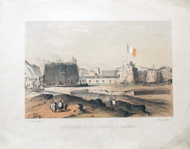 BOSSOLI, CARLO - PERRIN, CARLO. Distruzione della cittadella di Palermo.