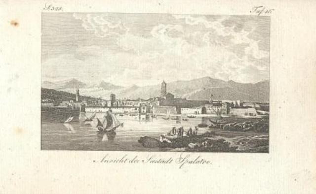ANONIMO. Ansicht der stadt Spalatro.