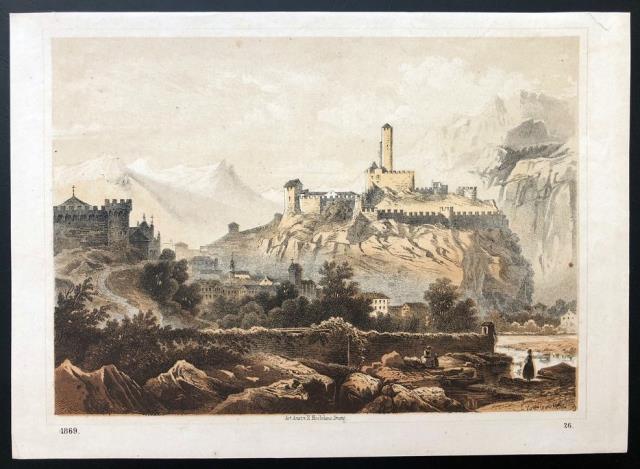 HOCHDANZ, E. Veduta del castello di Bellinzona.