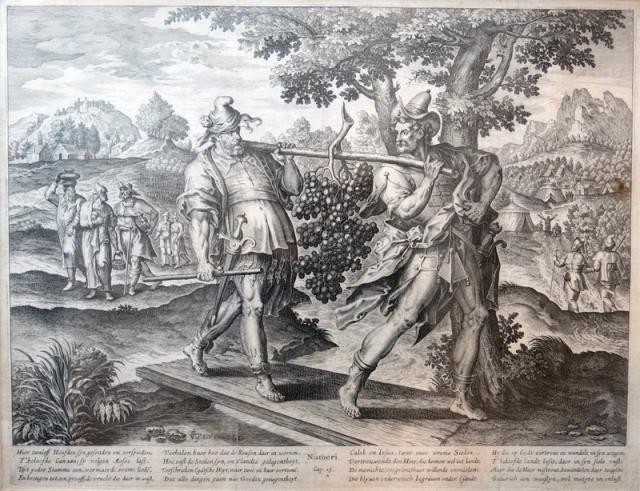 VISSCHER, JANSZOON - DE VOS, MARTIN. Gli esploratori ebrei ritornano dalla...
