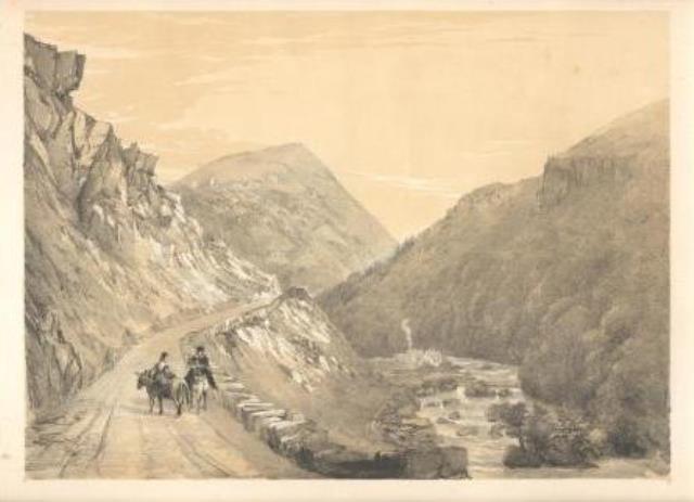 ANONIMO. Linton from the valley of the East Lyn.