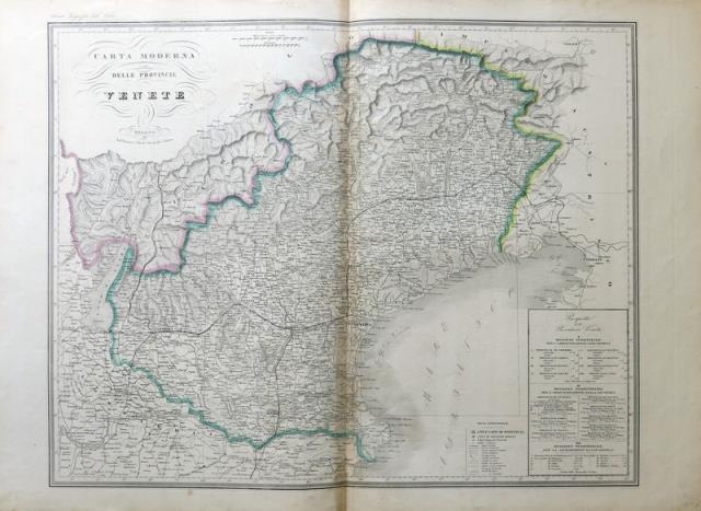 VALLARDI, FRANCESCO. Carta moderna delle Province Venete.