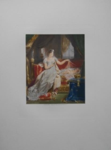 BOUSSOUD, VALADON. Elisa Baciocchi con bambino sul divano.