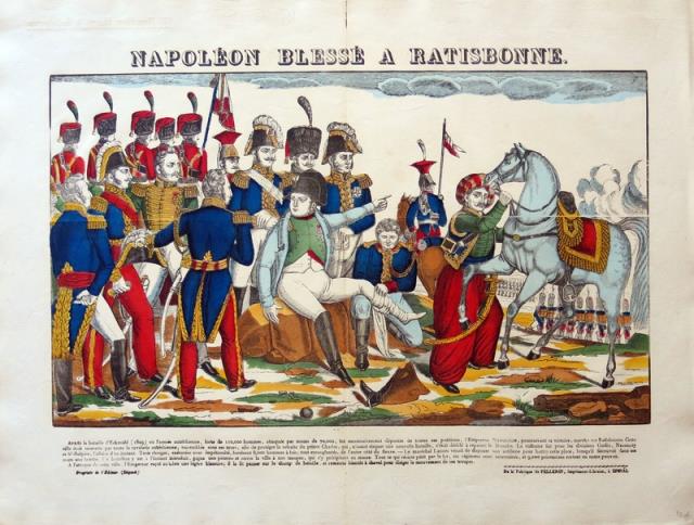 PELLERIN, CHARLES JEAN – GEORGIN. Napoleon Blessé a Ratisbonne.