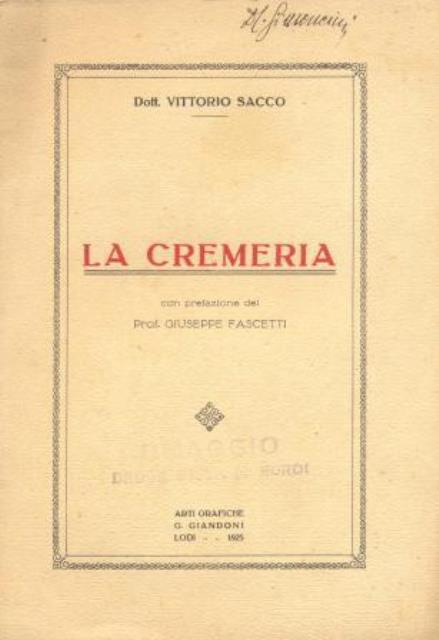 SACCO, VITTORIO. La Cremeria.