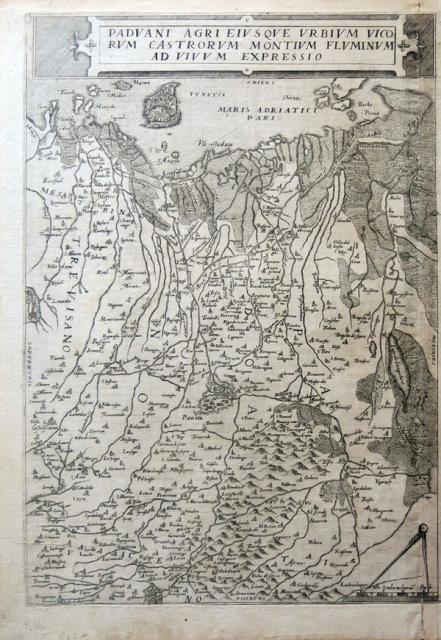 DE JODE, GERARD. Paduani Agri eiusque urbium vicorum castrorum montium flumin...