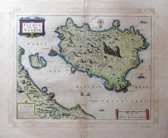 JANSSONIUS, JOHANNES  (JANSONIUS, IOANNEM). Ischia isola olim aenaria.