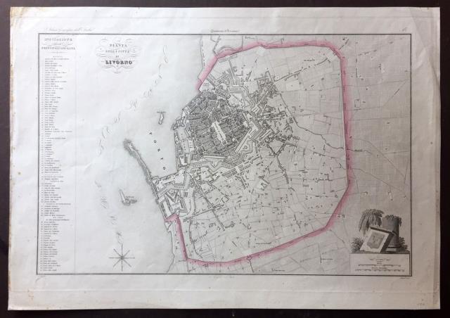 ZUCCAGNI – ORLANDINI. Pianta della città di Livorno.