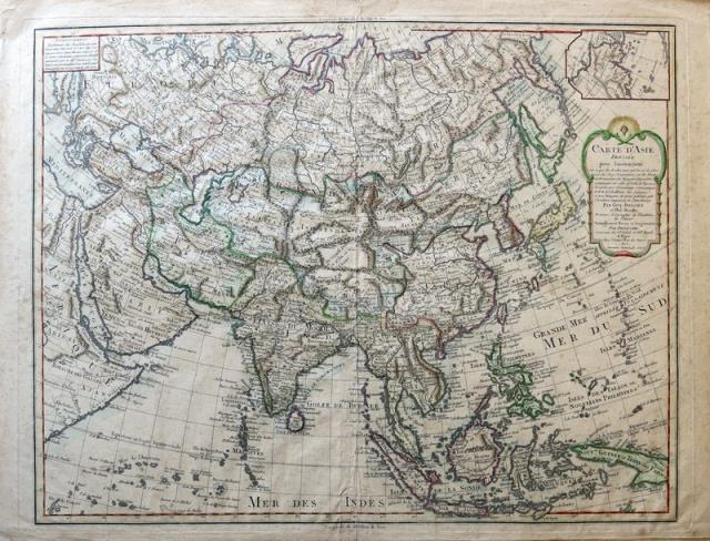 DE LISLE, GUILLAUME - BUACHE, PHILLIP. Carte D'Asie. Dressée pour l'instructi...
