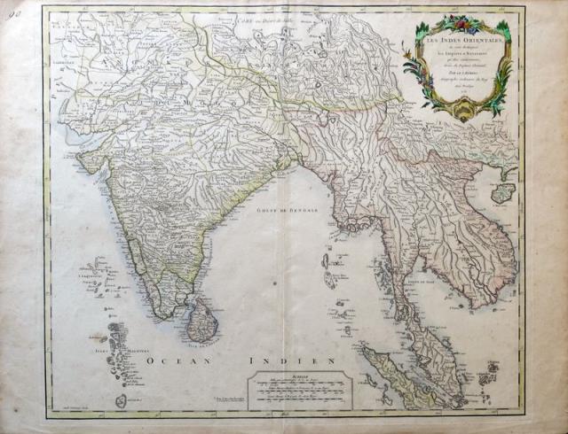 SANSON, ROBERT. Les Indes orientales où sont distingués les Empires et...