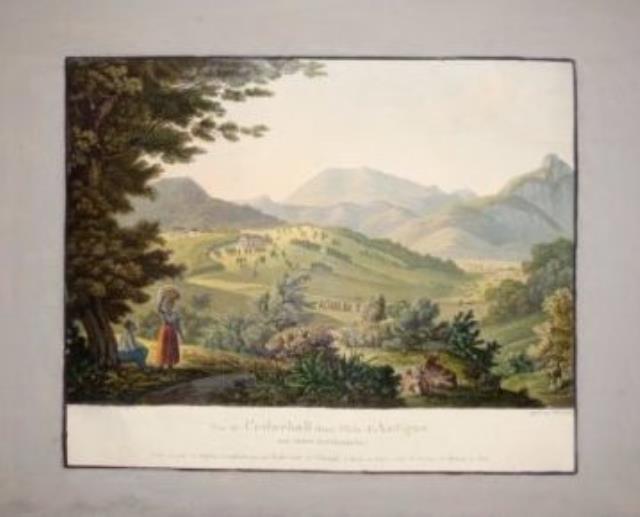 HURLIMANN. Vue de Cedarhall dans l'Isle d'Antigoa aux Indes Occidentales.