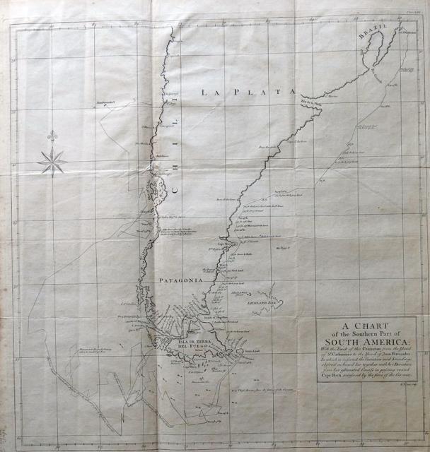 ANSON, GEORGE. A Chart of the Southern Part of South America.