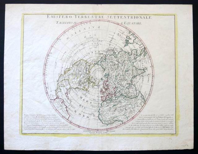 ZULIANI - PITTERI - ZATTA. Emisfero Terrestre Settentrionale tagliato su...