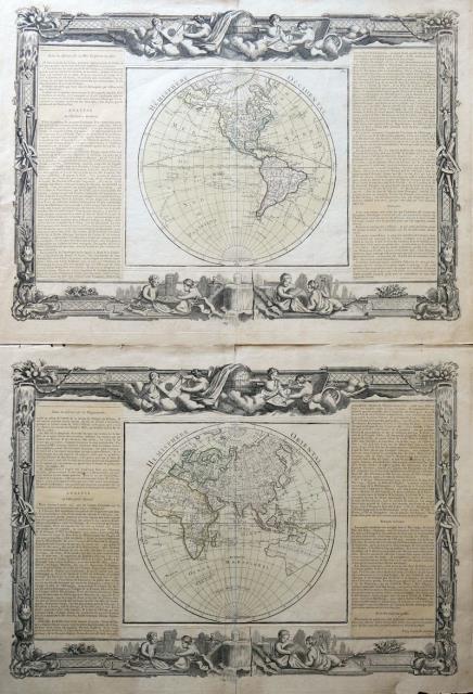 DE L’ISLE, GUILLAUME. Hémisphère Occidental / Hémisphère Oriental.