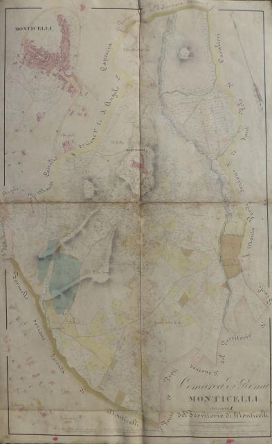 ANONIMO. Comarca di Roma. Monticelli. Sezione I del Territorio di Monticelli.