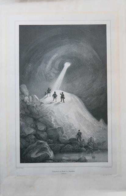 JOLY, A. – MAYER, A. Islande. Intérieur del la Grotte de Surtshellir.