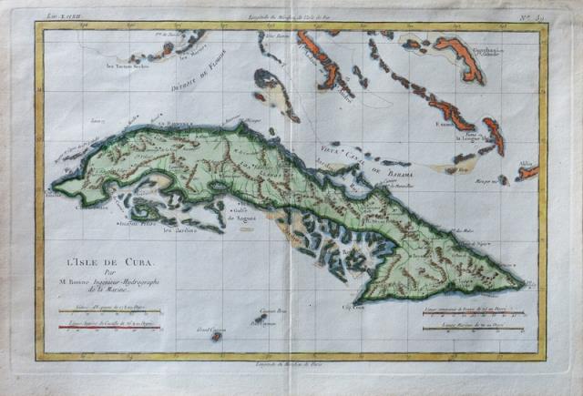 BONNE, M. L'isle de Cuba. Par M. Bonne Ingénieur – Hydrografe de la Marine.