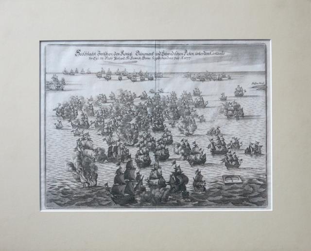 MERIAN, MATTEO. Scena di battaglia navale della flotta di Danimarca nell'anno...