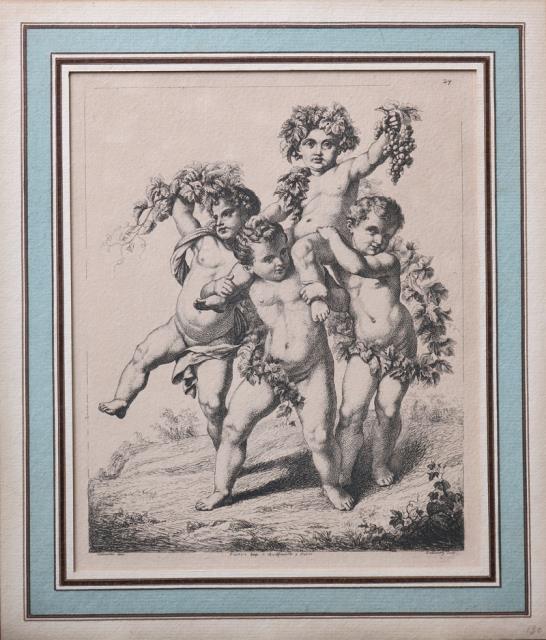 DELAUNEY – PIERRON – CLAUDER. Putti con uva e pampini.